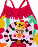 Costume da bagno bianco da bambina collezione Banana Records