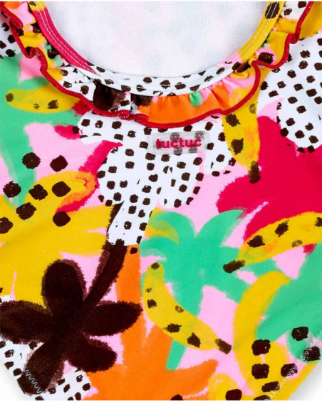 Costume da bagno rosa da bambina collezione Banana Records