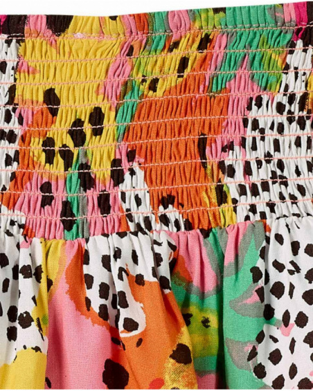 Gonna in popeline rosa da bambina collezione Banana Records