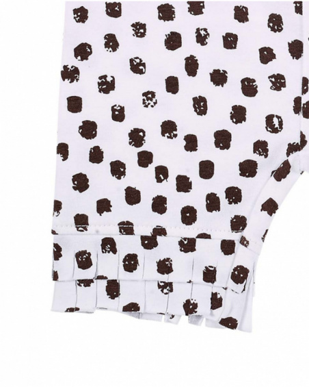 Leggings da ciclismo bianchi in maglia da bambina collezione