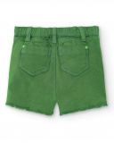 Shorts in denim verde da bambina collezione Banana Records