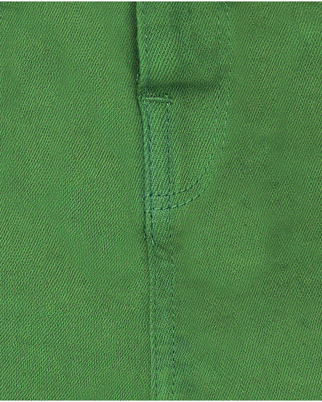 Shorts in denim verde da bambina collezione Banana Records