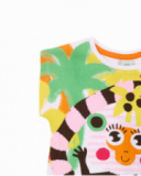 T-shirt bianca stampata da bambina collezione Banana Records