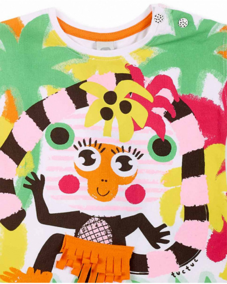 Completo rosa lavorato a maglia da bambina collezione Banana