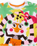 Completo rosa lavorato a maglia da bambina collezione Banana