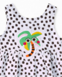 Abito bianco in maglia da bambina collezione Banana Records