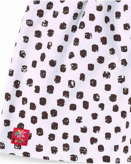 Abito bianco in maglia da bambina collezione Banana Records