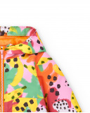 Giacca a vento rosa da bambina collezione Banana Records
