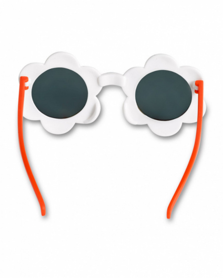 Occhiali da sole bianco arancione da bambina Collezione Salty