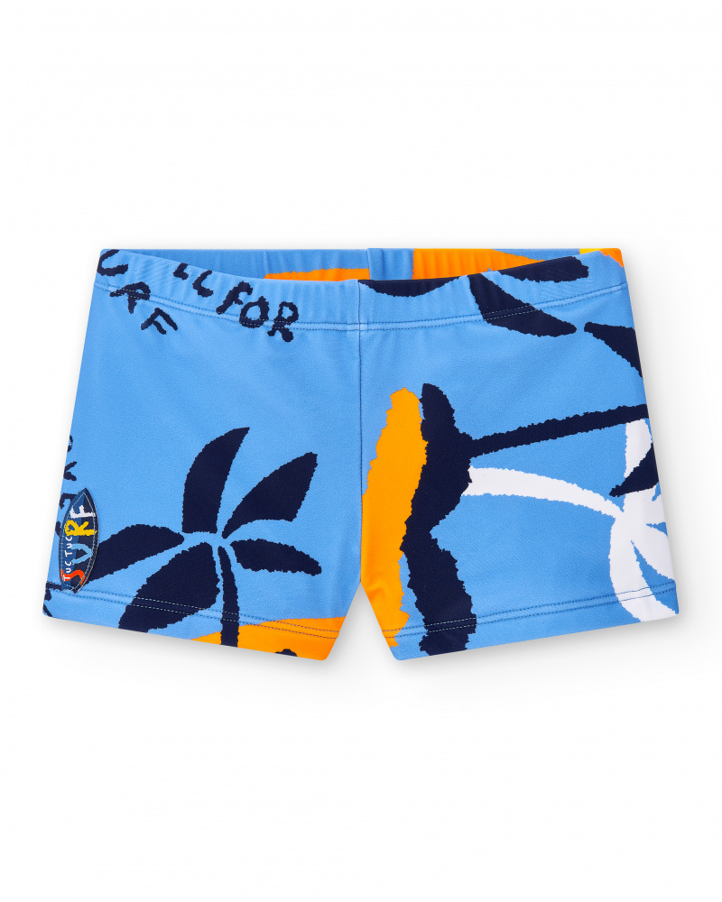 Costume boxer blu da bambino Collezione Sons Of Fun