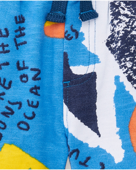 Bermuda da bambino in peluche blu Collezione Sons Of Fun