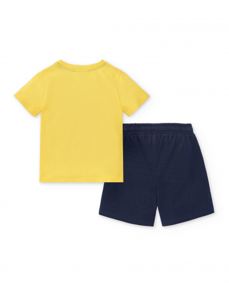 Completo in maglia giallo blu da bambino Collezione Sons Of Fun