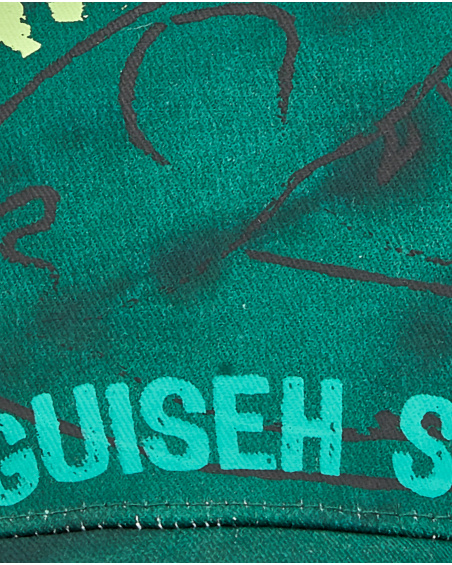 Berretto da ragazzo in twill verde Collezione Savage Spirit