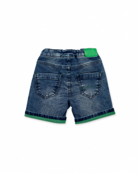 Shorts in denim blu da ragazzo Collezione Savage Spirit