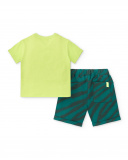 Completo in maglia di peluche verde da bambino Collezione