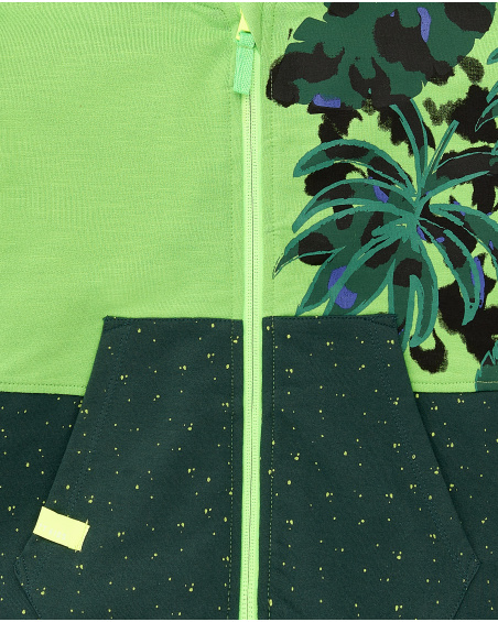 Giubbotto verde in peluche da bambino Collezione Savage Spirit