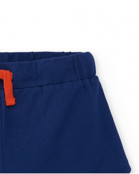 Shorts blu scuro in maglia da ragazza Collezione Rockin The