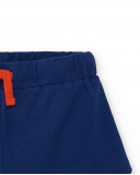 Shorts blu scuro in maglia da ragazza Collezione Rockin The