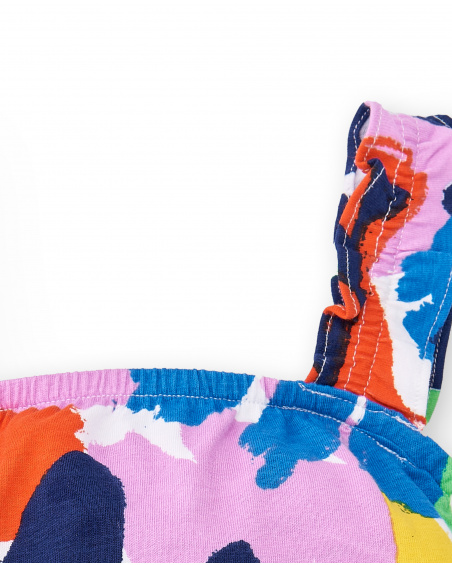 Canotta lilla in maglia da bambina Collezione Rockin The Jungle