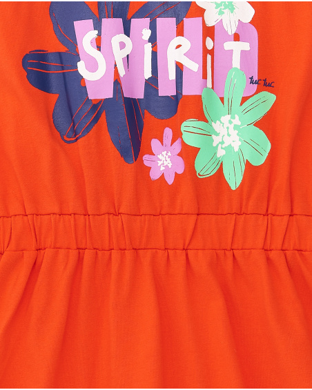 Abito rosso in maglia da bambina Collezione Rockin The Jungle