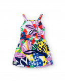 Abito in popeline lilla da bambina Collezione Rockin The Jungle