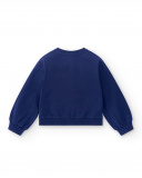 Giubbotto in peluche blu scuro da bambina Collezione Rockin The