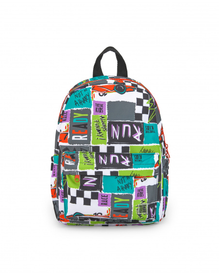 Mochila negro niño Race Car