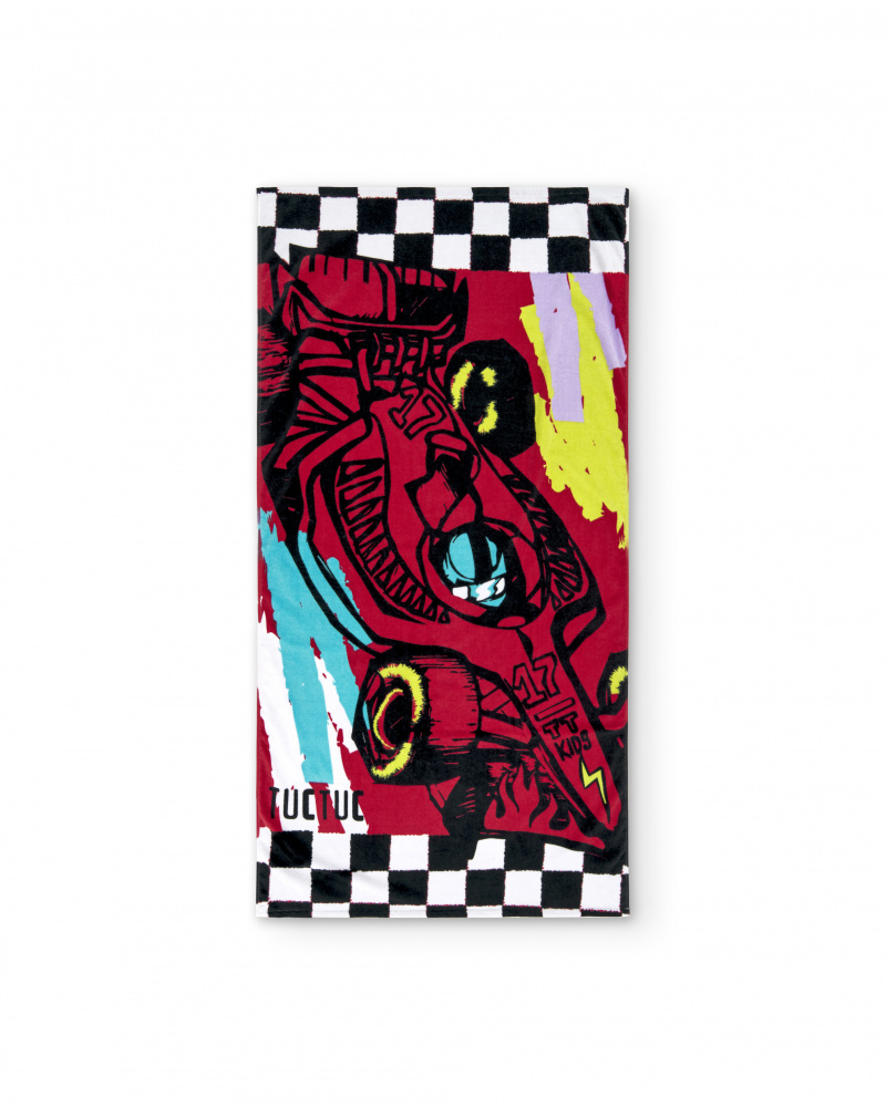 Asciugamano rosso per bambini Collezione Race Car