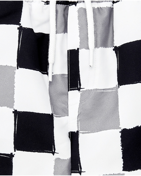 Costume da bagno bermuda bianco da bambino Collezione Race Car