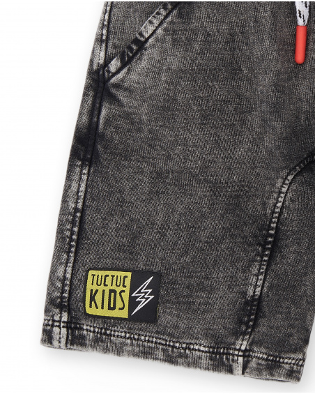 Bermuda da bambino in peluche grigio Collezione Race Car