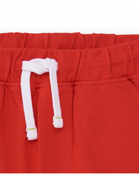 Bermuda da bambino in maglia rossa Collezione Race Car