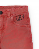 Bermuda da ragazzo in twill rosso Collezione Race Car