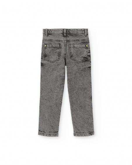 Pantaloni in denim grigio da ragazzo Collezione Race Car