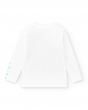 Camiseta larga punto blanco niño Race Car