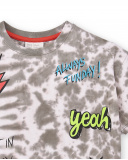 Camiseta punto gris Tie Dye niño Race Car