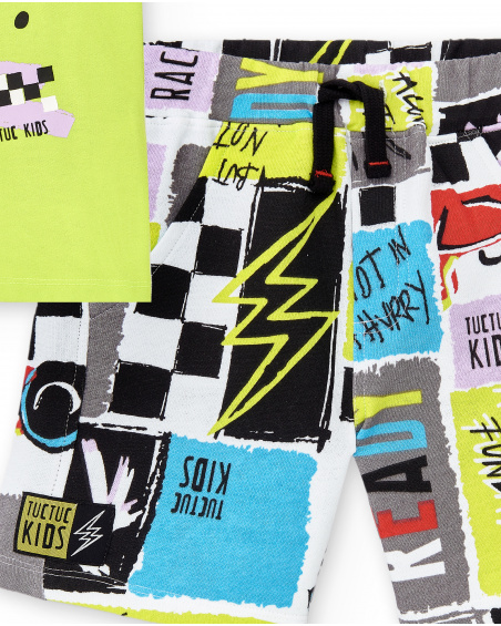 Completo in maglia verde da bambino Collezione Race Car