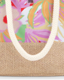 Borsa in rafia stampata da bambina Collezione Paradise Beach