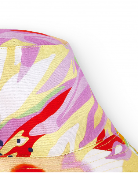 Cappello piatto da bambina di colore lilla Collezione Paradise