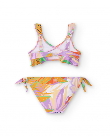 Bikini lilla da bambina Collezione Paradise Beach