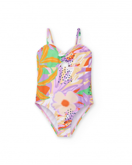 Costume da bagno lilla da bambina Collezione Paradise Beach