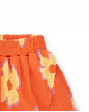 Gonna in maglia arancione da bambina Collezione Paradise Beach
