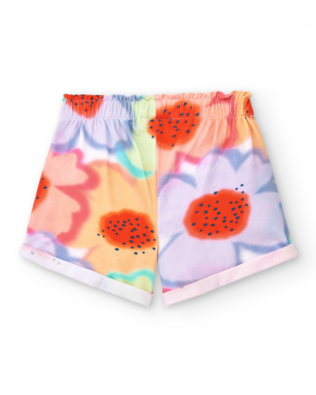 Shorts bianchi in maglia da bambina Collezione Paradise Beach