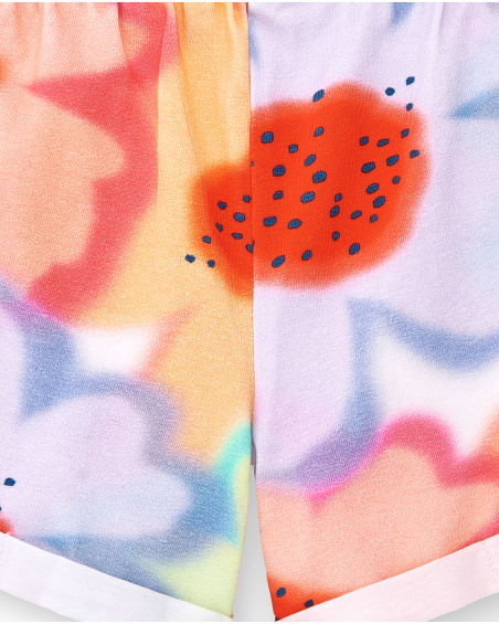 Shorts bianchi in maglia da bambina Collezione Paradise Beach