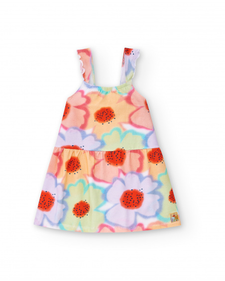 Abito in maglia multicolore da bambina Collezione Paradise Beach