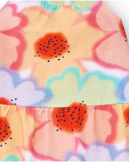 Abito in maglia multicolore da bambina Collezione Paradise Beach