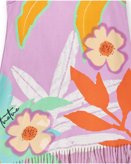 Abito in maglia lilla da bambina Collezione Paradise Beach