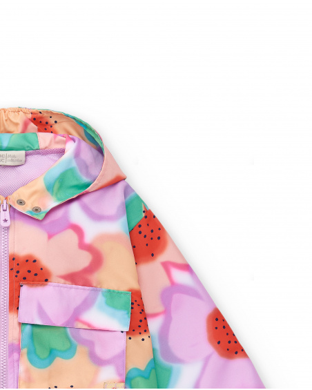 Giacca a vento lilla da bambina Collezione Paradise Beach