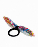 Elastico per capelli da bambina con paillettes multicolori