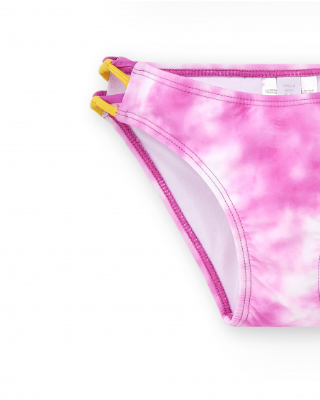 Bikini tie dye lilla da bambina Collezione Flamingo Mood