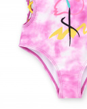 Costume da bagno tie dye lilla da bambina Collezione Flamingo